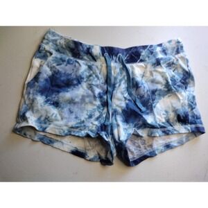 Old‎ Navy Tie Dye Lounge Shorts Women's Size S Blue White Drawstring Pockets
